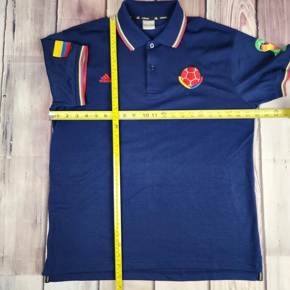 Adidas Fit Storm Polo Shirt Mens XXL‎ FIFA World Cup Brasil 2014 Columbia Flag